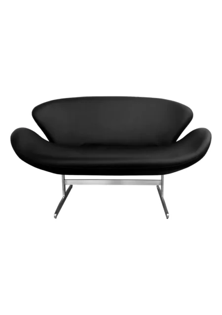 SWAN SOFA - DOUBLE SEATER - BLACK (SF13 - DB) FRONT