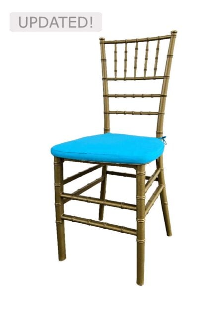 TIFFANY CHAIR GOLD - BLUE SEAT (CH7 - TGBL)