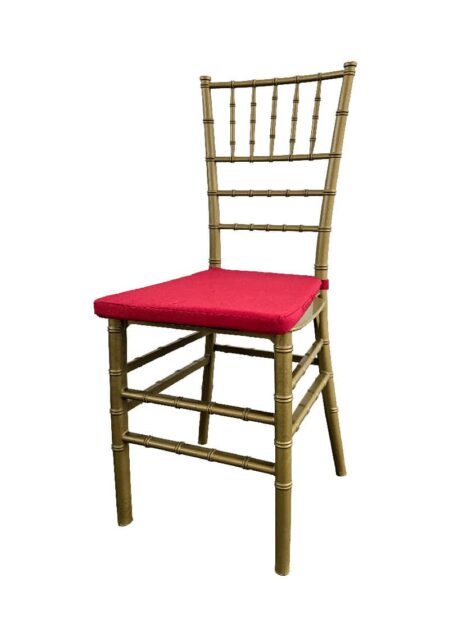 TIFFANY CHAIR GOLD - RED SEAT (CH7 - TGR)
