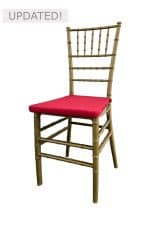 TIFFANY CHAIR GOLD - RED SEAT (CH7 - TGR)