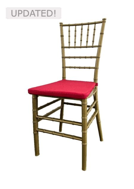 TIFFANY CHAIR GOLD - RED SEAT (CH7 - TGR)