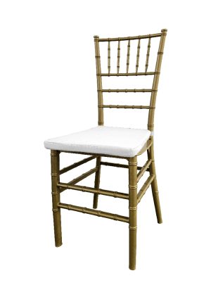 TIFFANY CHAIR GOLD - WHITE SEAT (CH7 - TGW)