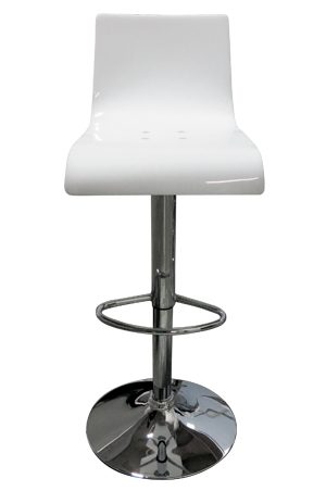 a replica luke barstool with a chrome base