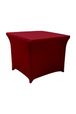 3FT SQUARE RED SPANDEX TABLE (TB11 - SR)