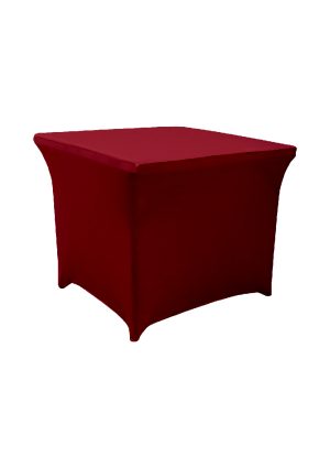 3FT SQUARE RED SPANDEX TABLE (TB11 - SR)