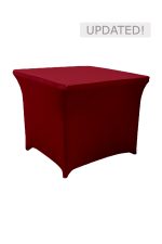 3FT SQUARE RED SPANDEX TABLE (TB11 - SR)