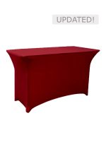 4FT LONG RED SPANDEX TABLE (TB6 - SR)