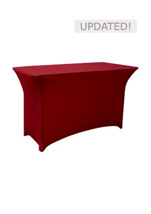 4FT LONG RED SPANDEX TABLE (TB6 - SR)