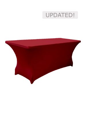 6FT LONG RED SPANDEX TABLE (TB7 - SR)