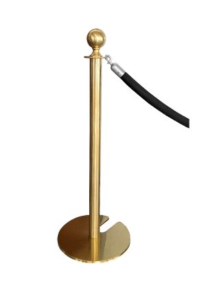 CLASSIC GOLD POLE WITH BLACK ROPE (AC7 - CGB)