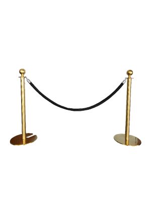 CLASSIC GOLD POLE WITH BLACK ROPE (AC7 - CGB)