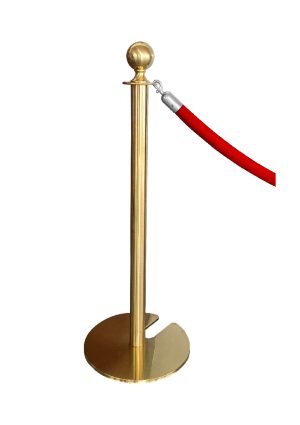 CLASSIC GOLD POLE WITH RED ROPE (AC7 - CGR)