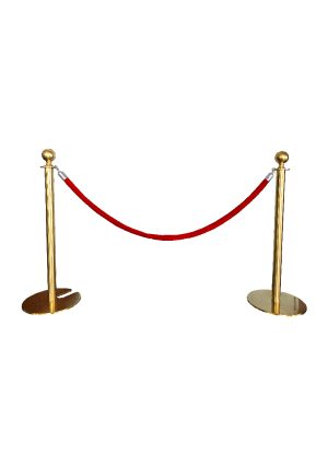 CLASSIC GOLD POLE WITH RED ROPE (AC7 - CGR)