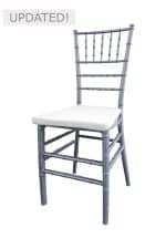 TIFFANY CHAIR SILVER - WHITE SEAT (CH7 - TSW)