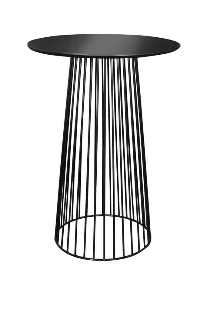 Replica Birdcage Bar Table & Round Top – Black - Events Partner