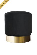 HUDSON ROUND POUF BLACK (OB13 - RB)_PREMIUM