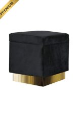 HUDSON SQUARE OTTOMAN BLACK (OB13 - SB)_PREMIUM