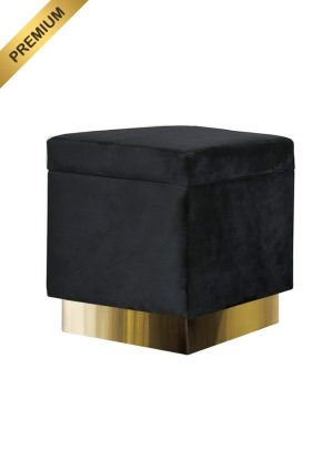 HUDSON SQUARE OTTOMAN BLACK (OB13 - SB)_PREMIUM