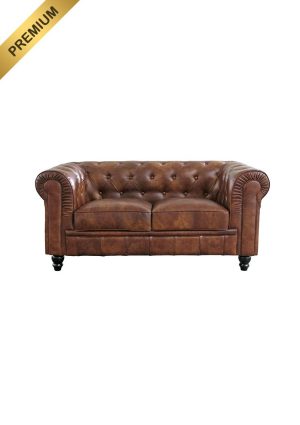 VINTAGE CHESTERFIELD SOFA - THREE BROWN (SF9 - TBR)_PREMIUM