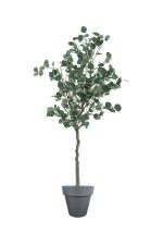 Faux Eucalyptus Tree 160cm In Black Planter