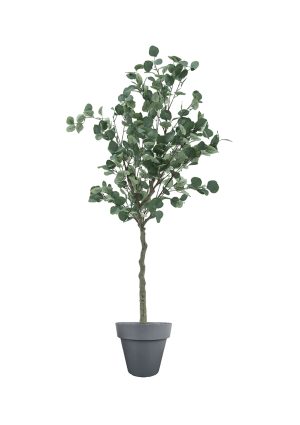 faux eucalyptus tree 160cm in black planter