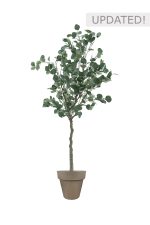 Faux Eucalyptus Tree 160cm In BROWN Planter