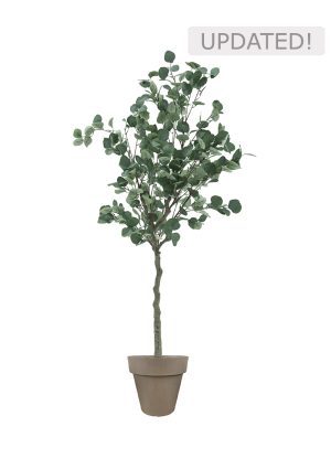 faux eucalyptus tree 160cm in brown planter