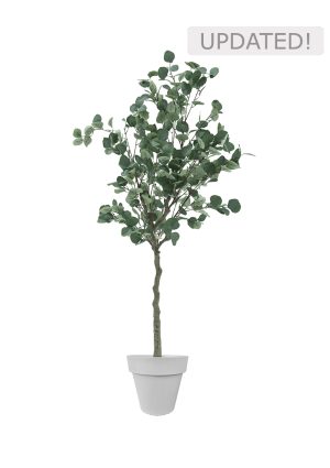 faux eucalyptus tree 160cm in grey planter