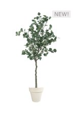 Faux Eucalyptus Tree 160cm In OFF WHITE Planter