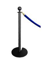 CLASSIC BLACK POLE WITH BLUE ROPE (AC7 - CBBL)