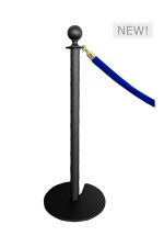 CLASSIC BLACK POLE WITH BLUE ROPE (AC7 - CBBL)