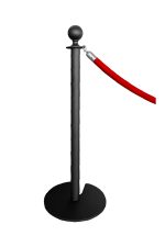 CLASSIC BLACK POLE WITH RED ROPE (AC7 - CBR)