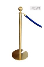 classic gold pole with blue rope ac7 cgbl