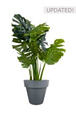 Faux Monstera Tree 120cm In Black Planter