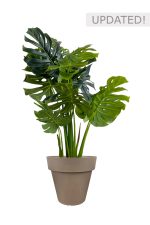 Faux Monstera Tree 120cm In Brown Planter