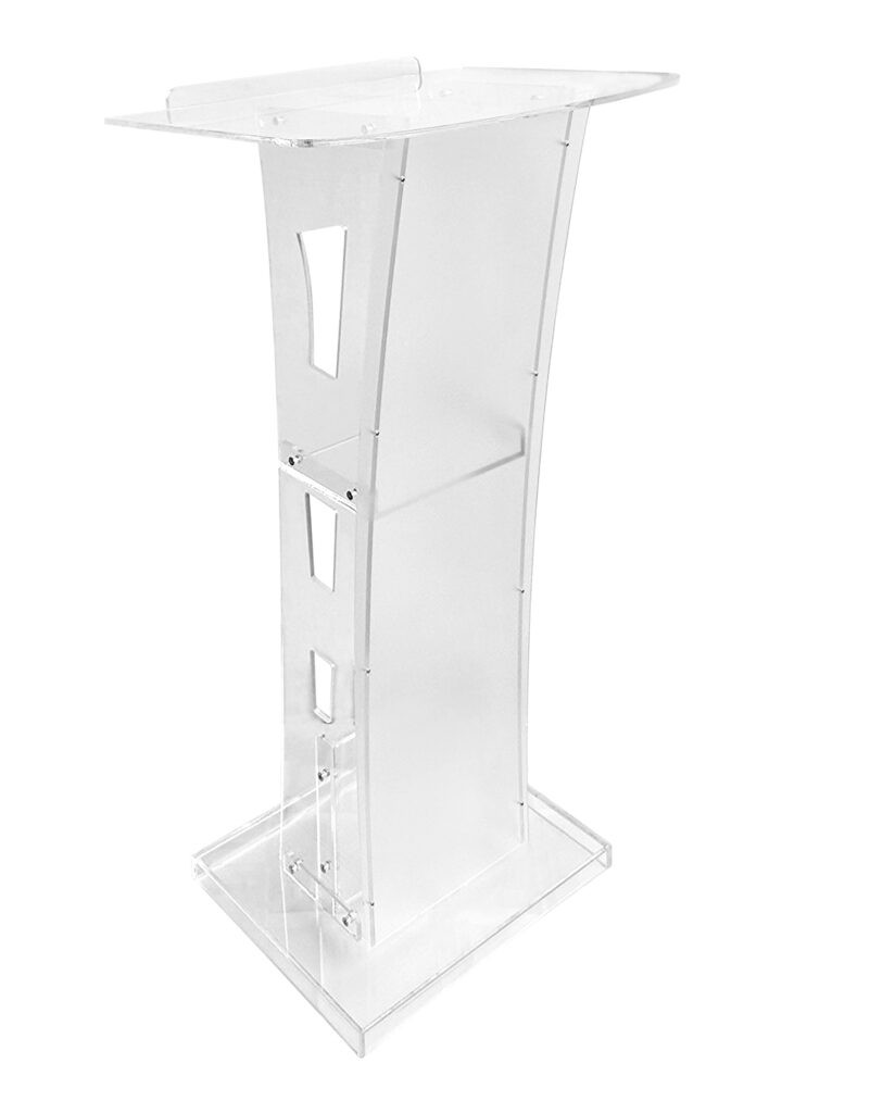 Classic Acrylic Rostrum [1100mmH] - Events Partner