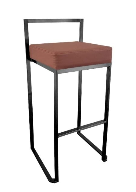 CUBO BAR STOOL BLACK - BROWN