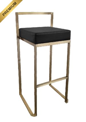 CUBO BAR STOOL GOLD - BLACK (BS17 - GB)