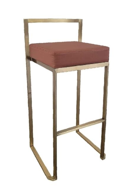 CUBO BAR STOOL GOLD - BROWN (BS17 - GBR)