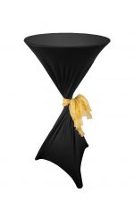 Miura Bar Table with Black Spandex & Gold Sash