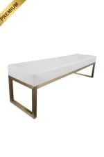 REGAL™ LONG BENCH GOLD - WHITE SEAT (OB2 - GW)_PREMIUM