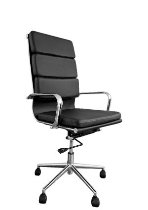 eames padded executive chair highback black