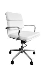 Eames Padded Executive Chair Midback White