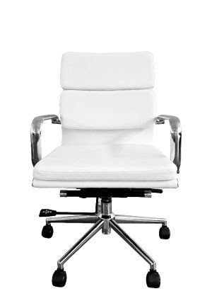 eames padded executive chair midback white