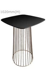 Birdcage Bar Table - Gold & Squarish Top - Black