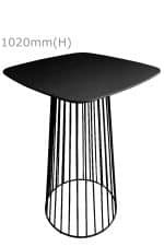 Birdcage Bar Table & Squarish Top - Black