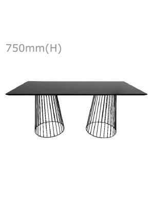 Birdcage Table & Long Top - Black