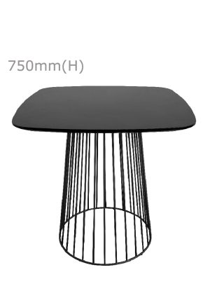 birdcage table & squarish top black