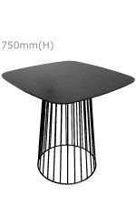 Birdcage Table & Squarish Top - Black