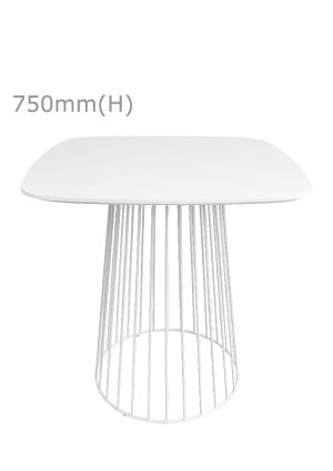 birdcage table & squarish top white